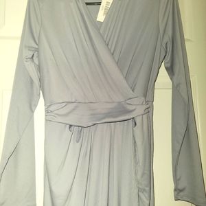 Long sleeve dress gray long